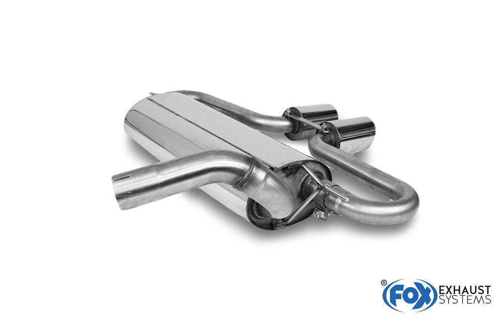 FOX Ford Focus III ST Fließheck Endschalldämpfer quer Ausgang mittig - 2x90 Typ 25 mittig