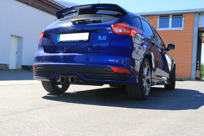 FOX Ford Focus III ST Fließheck Endschalldämpfer quer Ausgang mittig - 2x100 Typ 25 mittig