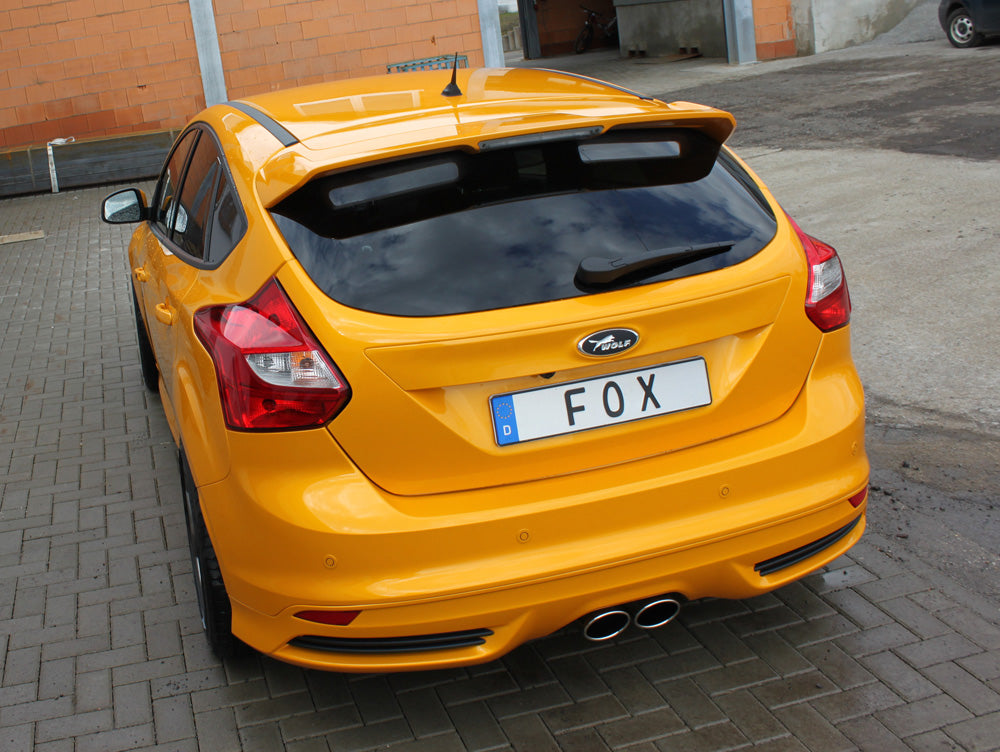 FOX Ford Focus III ST Fließheck Endschalldämpfer quer Ausgang mittig - 2x115x85 Typ 32 mittig