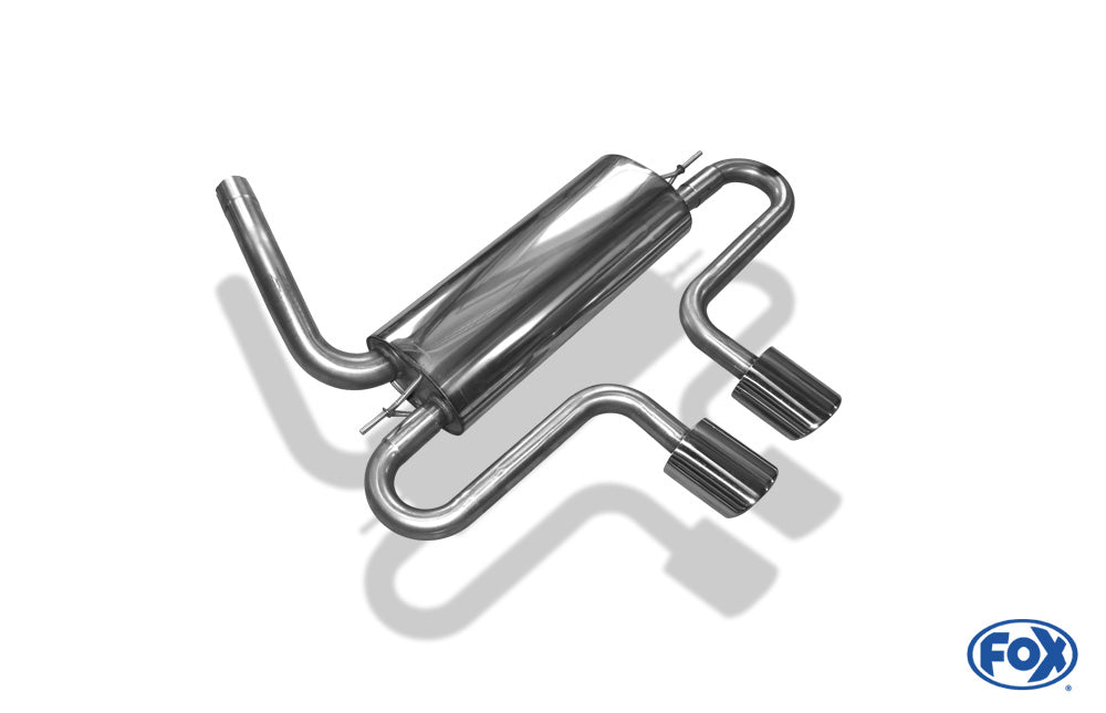 FOX Ford Focus III ST Fließheck Endschalldämpfer quer Ausgang mittig - 2x115x85 Typ 32 mittig