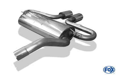 FOX Ford Focus III ST Turnier Endschalldämpfer quer Ausgang mittig - 2x115x85 Typ 32 mittig