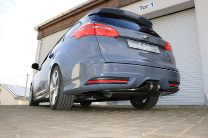 FOX Ford Focus III ST Turnier Diesel Endschalldämpfer quer Ausgang mittig - 2x100 Typ 25 mittig