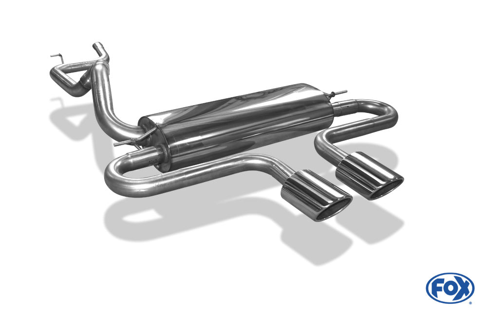 FOX Ford Focus III ST Turnier Diesel Endschalldämpfer quer Ausgang mittig - 2x115x85 Typ 32 mittig