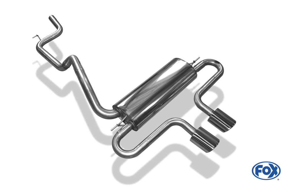 FOX Ford Focus III ST Turnier Diesel Endschalldämpfer quer Ausgang mittig - 2x115x85 Typ 32 mittig