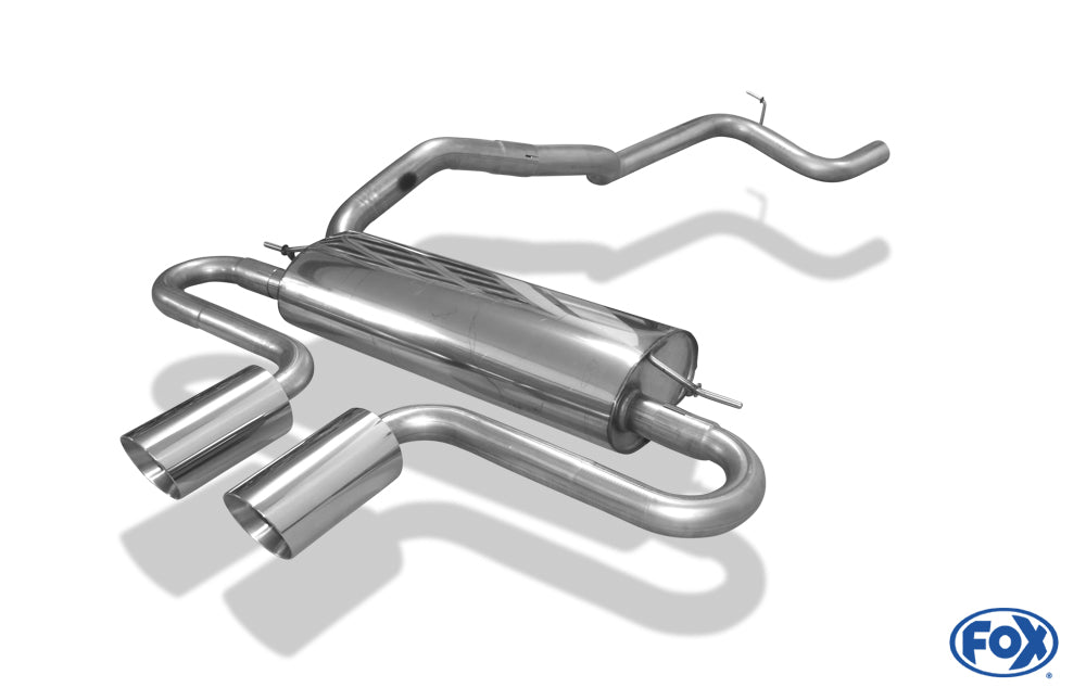 FOX Ford Focus III ST Turnier Diesel Endschalldämpfer quer Ausgang mittig - 2x100 Typ 25 mittig