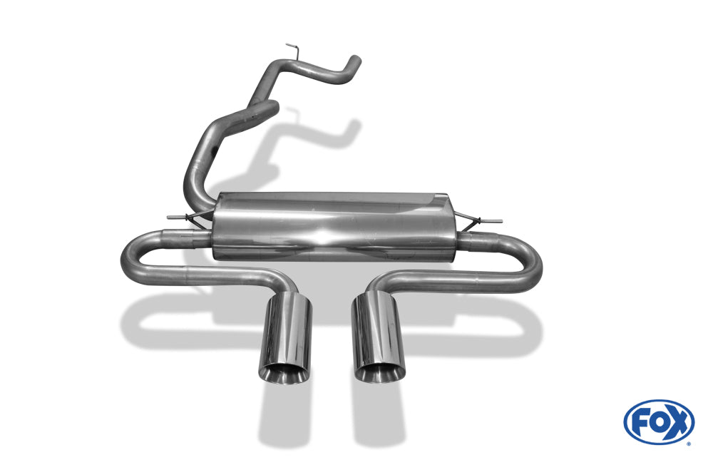 FOX Ford Focus III ST Turnier Diesel Endschalldämpfer quer Ausgang mittig - 2x100 Typ 25 mittig