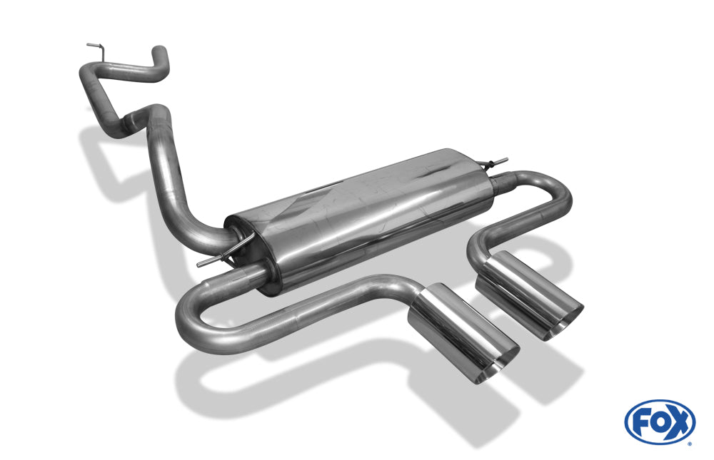 FOX Ford Focus III ST Turnier Diesel Endschalldämpfer quer Ausgang mittig - 2x100 Typ 25 mittig