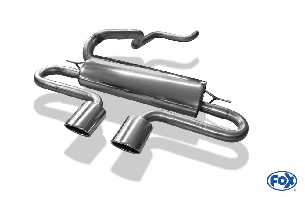 FOX Ford Focus III ST Fließheck Diesel Endschalldämpfer quer Ausgang mittig inkl. Verbindungsrohr - 2x115x85 Typ 32 mittig