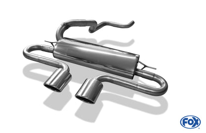 FOX Ford Focus III ST Fließheck Diesel Endschalldämpfer quer Ausgang mittig inkl. Verbindungsrohr - 2x115x85 Typ 32 mittig