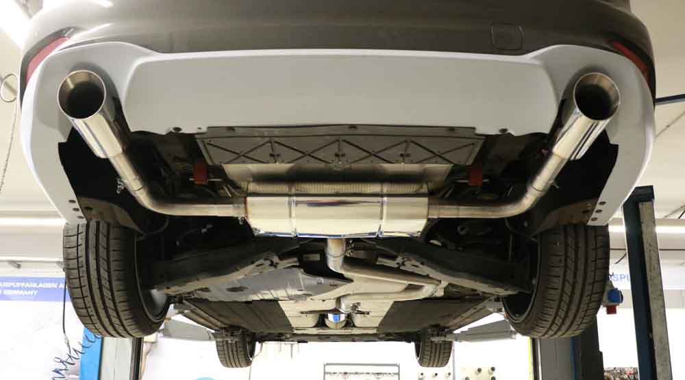 FOX Ford Focus IV Turnier/ Kombi ST-Look Endschalldämpfer Ausgang rechts/links - 1x100 Typ 25 rechts/links für originale ST Stoßstange