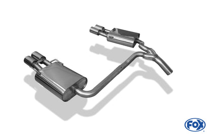 FOX Ford Mondeo IV Fließheck Endschalldämpfer rechts/links - 2x80 Typ 13 rechts/rechts