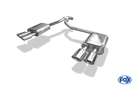 FOX Ford Mondeo IV Stufenheck Endschalldämpfer rechts/links - 2x106x71 Typ 33 rechts/rechts