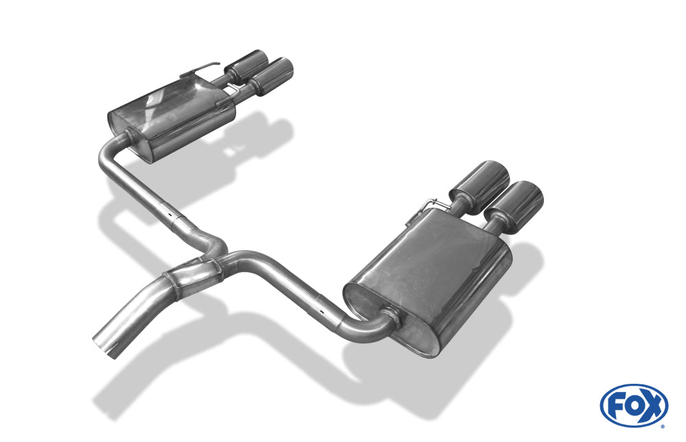FOX Ford Mondeo IV Stufenheck Endschalldämpfer rechts/links - 2x106x71 Typ 33 rechts/rechts