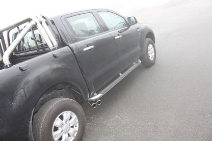 FOX Ford Ranger 2011-08/2015 - 4x4 - Doppelkabine Endschalldämpfer Sidepipe, Ausgang rechts und links am Fahrzeug - 2x90 Typ 16 rechts/links