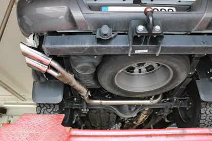 FOX Ford Ranger 2011-08/2015 - 4x4 - Doppelkabine Endschalldämpfer Sidepipe, Ausgang an der linken Fahrzeugseite hinter dem Hinterrad - 2x115x85 Typ 38