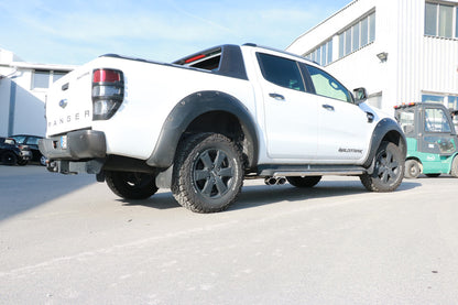 FOX Ford Ranger ab 09/2015 4x4 - Wildtrak Endschalldämpfer Sidepipe, Ausgang rechts und links am Fahrzeug - 2x115x85 Typ 38 rechts/links