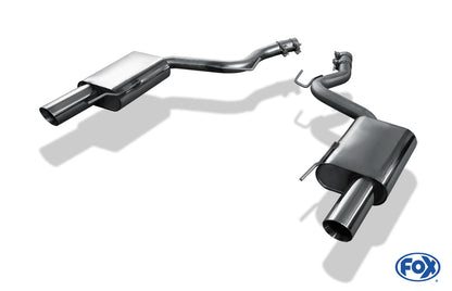 FOX Ford Mustang Coupe & Cabrio - 6/8-Zylinder Endschalldämpfer rechts/links - 1x100 Typ 25 rechts/links