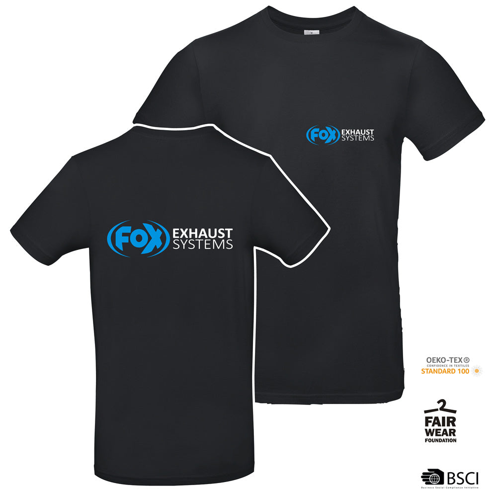 FOX T-Shirt Größe L T-Shirt aus dem Hause B&C #E190  - 185 g/m² - 100% Baumwolle, ringgesponnenes und vorgeschrumpftes Jersey  - Rippstrick am Rundhalsausschnitt -Nackenband -Waschbar bis 40°C   - Einlaufvorbehandelt.  - FAIR WEAR - OEKO-TEX - nachhaltig