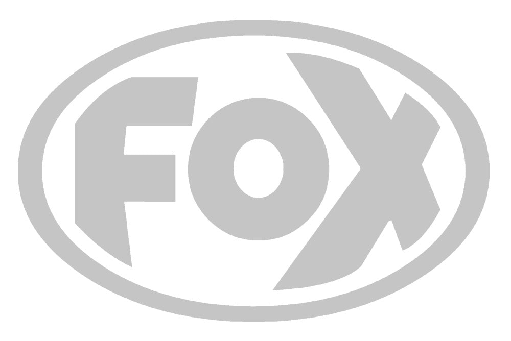 FOX FOX Sticker Silber - geplottet Höhe: 80mm  Breite: 125mm - FOX Logo