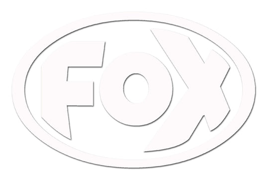 FOX FOX Sticker Weiss - geplottet Höhe: 40mm  Breite: 60mm - FOX Logo