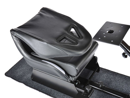 FK Gamesitz Spielsitz Rennsimulator eGaming Seats Suzuka schwarz/silber Carbonlook mit Teppich