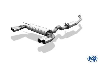 FOX Honda Civic VII Type R Endschalldämpfer quer Ausgang rechts/links  - 2x80 Typ 12 rechts/links