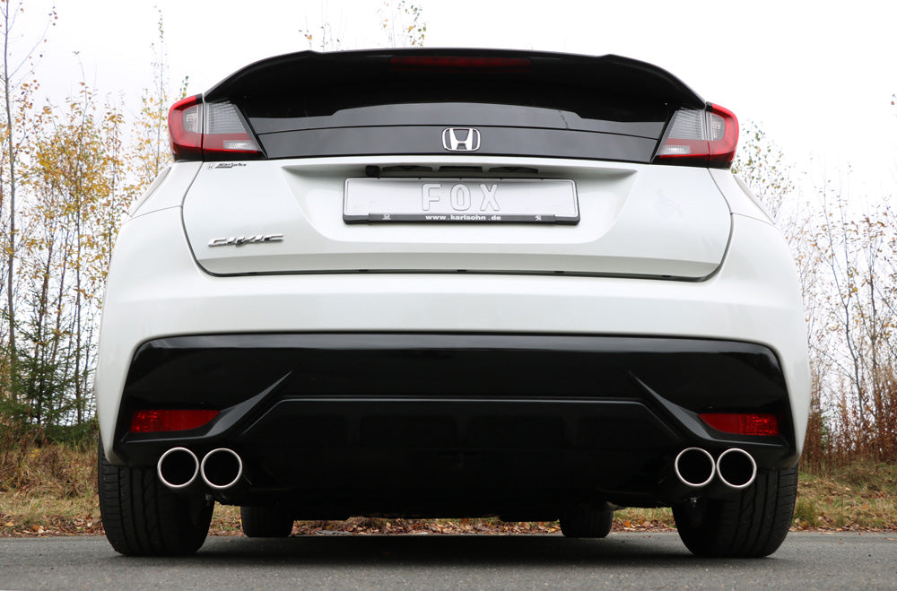 FOX Honda Civic IX Hatchback Endschalldämpfer quer Ausgang rechts/links  - 2x90 Typ 12 rechts/links