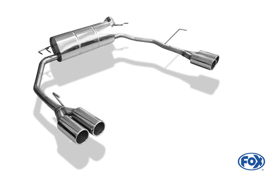 FOX Honda Civic IX Hatchback Endschalldämpfer quer Ausgang rechts/links  - 2x90 Typ 12 rechts/links