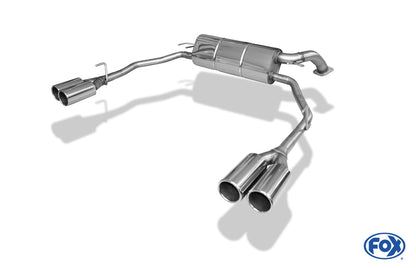 FOX Honda Civic IX Hatchback Endschalldämpfer quer Ausgang rechts/links  - 2x90 Typ 12 rechts/links