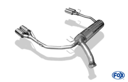 FOX Honda Civic IX Hatchback Endschalldämpfer quer Ausgang rechts/links  - 2x90 Typ 12 rechts/links