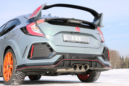 FOX Honda Civic X Type R Endschalldämpfer quer Ausgang rechts/links  - 100-90-100 Typ 25 mittig