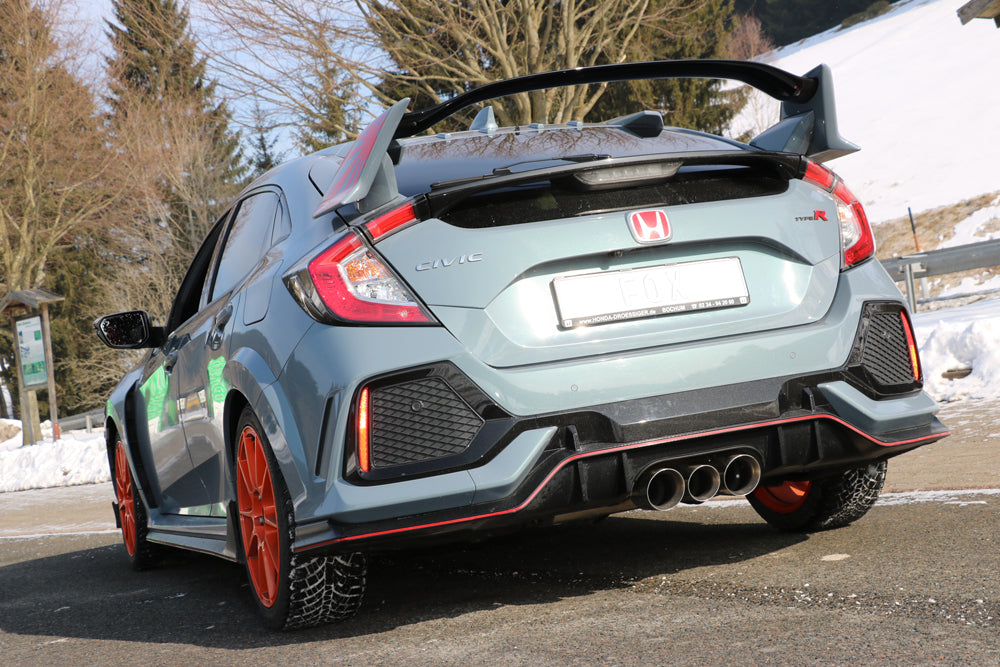 FOX Honda Civic X Type R Endschalldämpfer quer Ausgang rechts/links  - 100-90-100 Typ 25 mittig