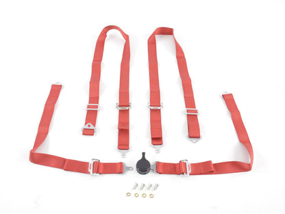 Hosenträgergurt 4-Punkt Gurt Renngurt universal rot