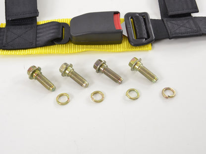 Hosenträgergurt 4-Punkt Gurt Renngurt universal schwarz