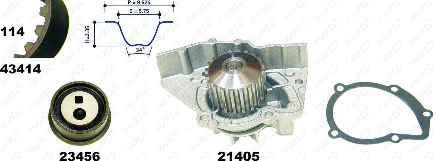 MAPCO Wasserpumpe + Zahnriemensatz 41416