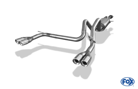 FOX Hummer H2 Halbanlage ab Kat Ausgang rechts/links - 2x90 Typ 17 rechts/links