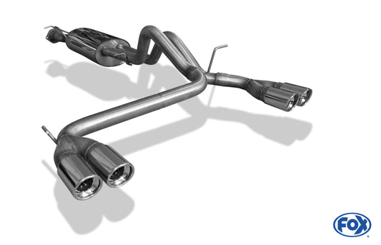 FOX Hummer H2 ab 2008 Halbanlage ab Kat Ausgang rechts/links - 2x90 Typ 17 rechts/links
