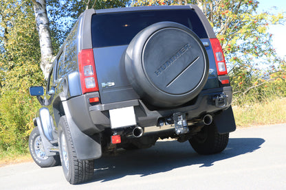 FOX Hummer H3 Endschalldämpfer quer Ausgang rechts/links - 1x100 Typ 25 rechts/links