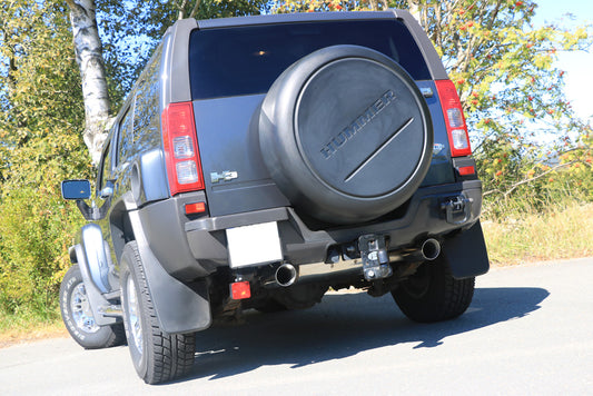 FOX Hummer H3 Endschalldämpfer quer Ausgang rechts/links - 1x100 Typ 25 rechts/links