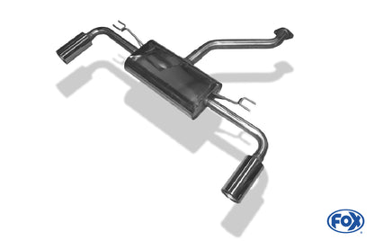 FOX Hyundai i30 Turbo Endschalldämpfer quer Ausgang rechts/links - 1x100 Typ 12 rechts/links