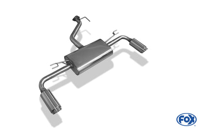 FOX Hyundai i30 Turbo Endschalldämpfer quer Ausgang rechts/links - 1x100 Typ 27 rechts/links