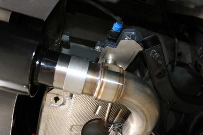 FOX Hyundai i30N Performance - SCHWARZ Endschalldämpfer quer Ausgang rechts/links mit Abgasklappe - 129x106 Typ 32 rechts/links schwarz emailliert