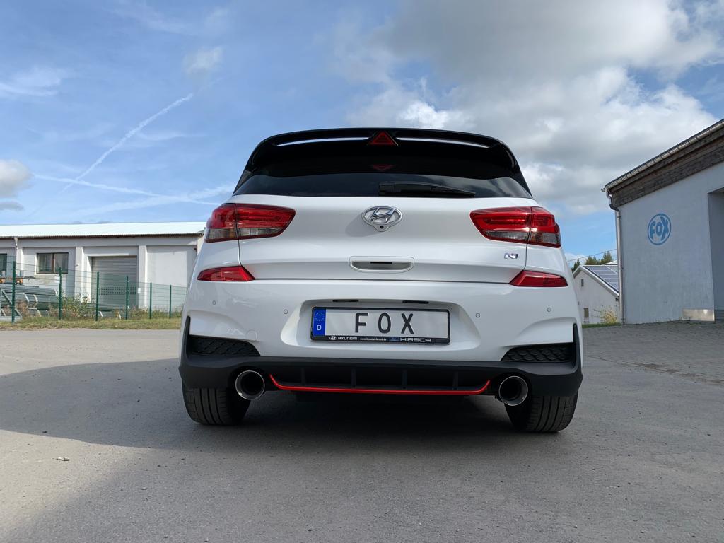 FOX Hyundai i30N Performance + Fastback Endrohre passend auf den originalen Endschalldämpfer - 1x114 Typ 25 rechts/links