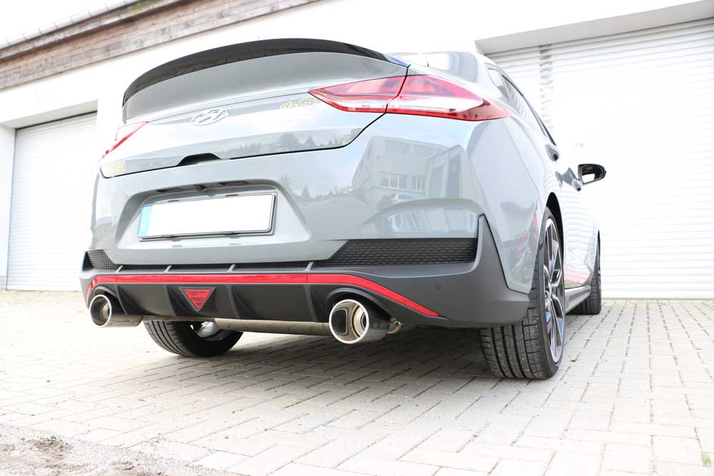 FOX Hyundai i30N Performance Fastback Endschalldämpfer quer Ausgang rechts/links mit Abgasklappe - 1x114 Typ 12 rechts/links