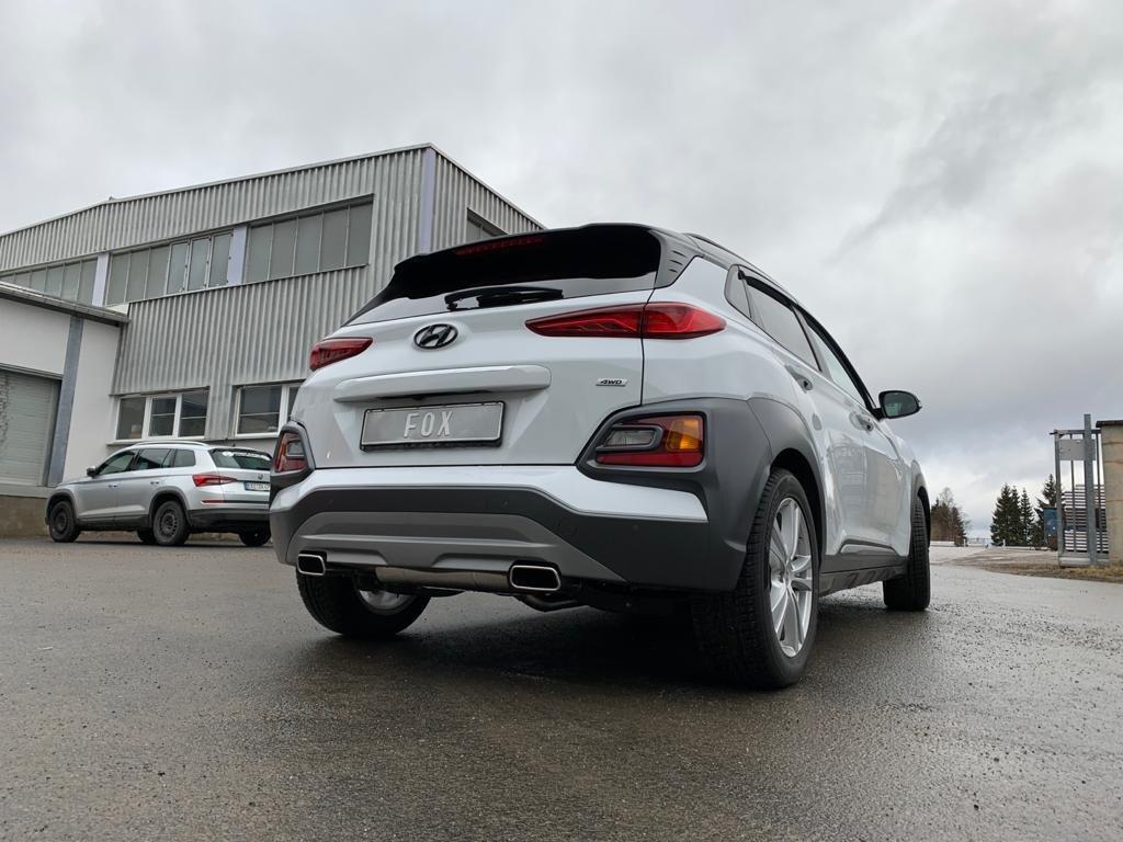FOX Hyundai Kona 4WD - Endrohre in der Stoßstange Endschalldämpfer Ausgang rechts/links - 145x65 Typ 59 rechts/links