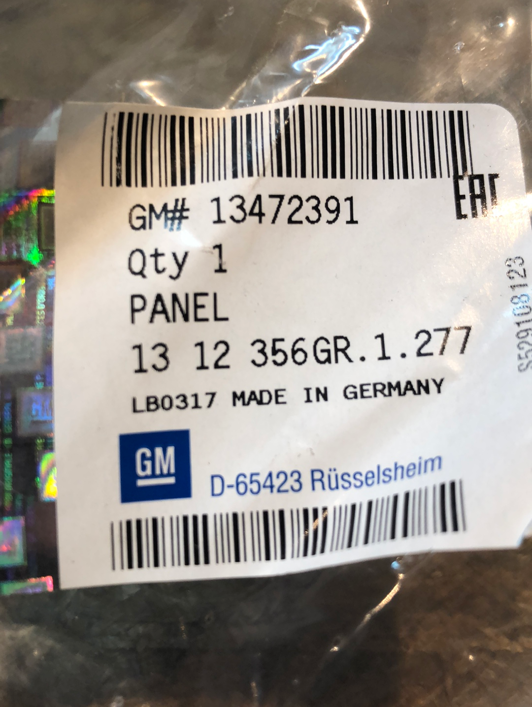 Original GM Opel Adam Zierleiste Stoßstange Neu
