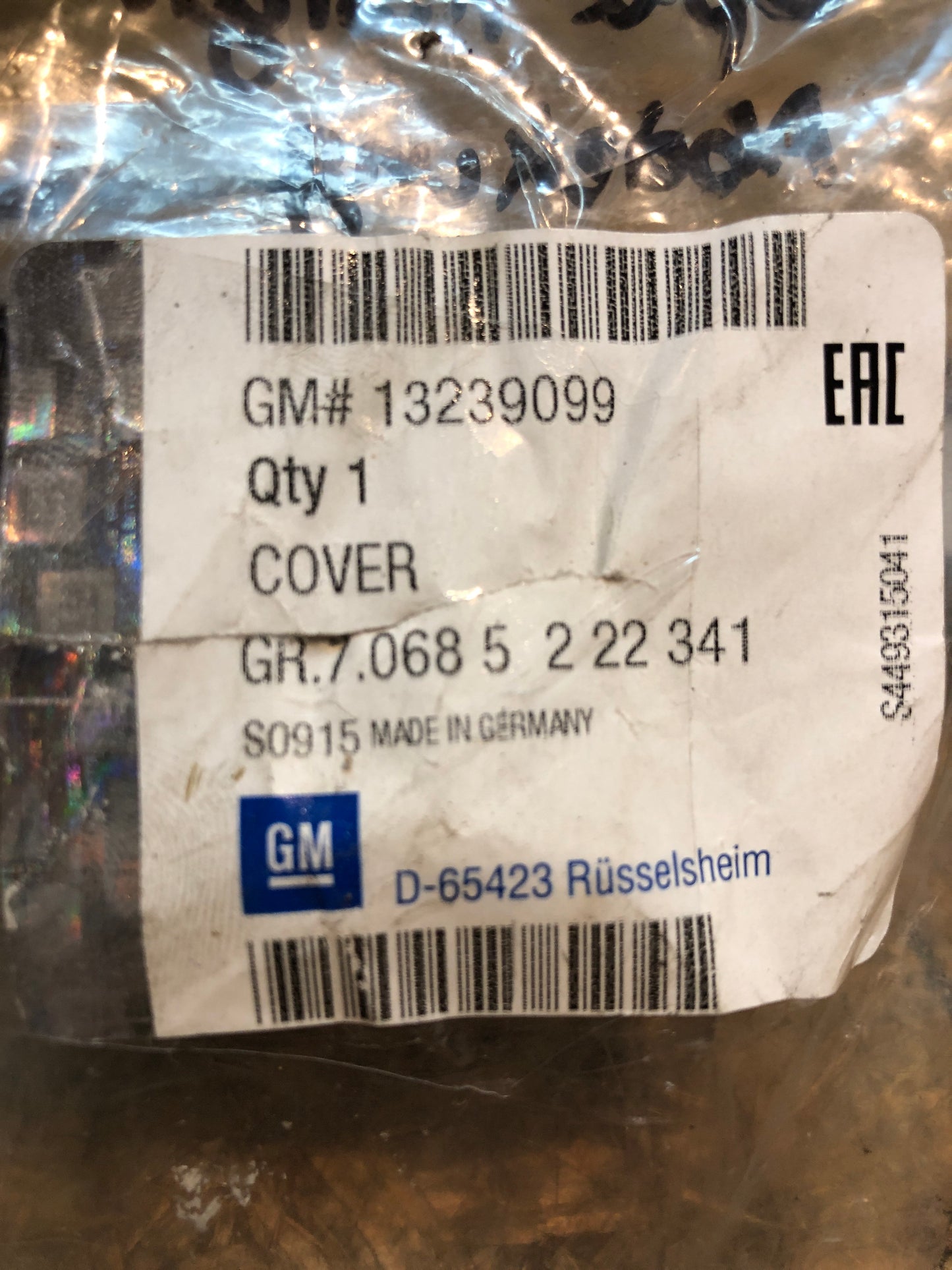 Original GM Opel Insignia Abdeckung Kappe Abschleppöse hinten Neu