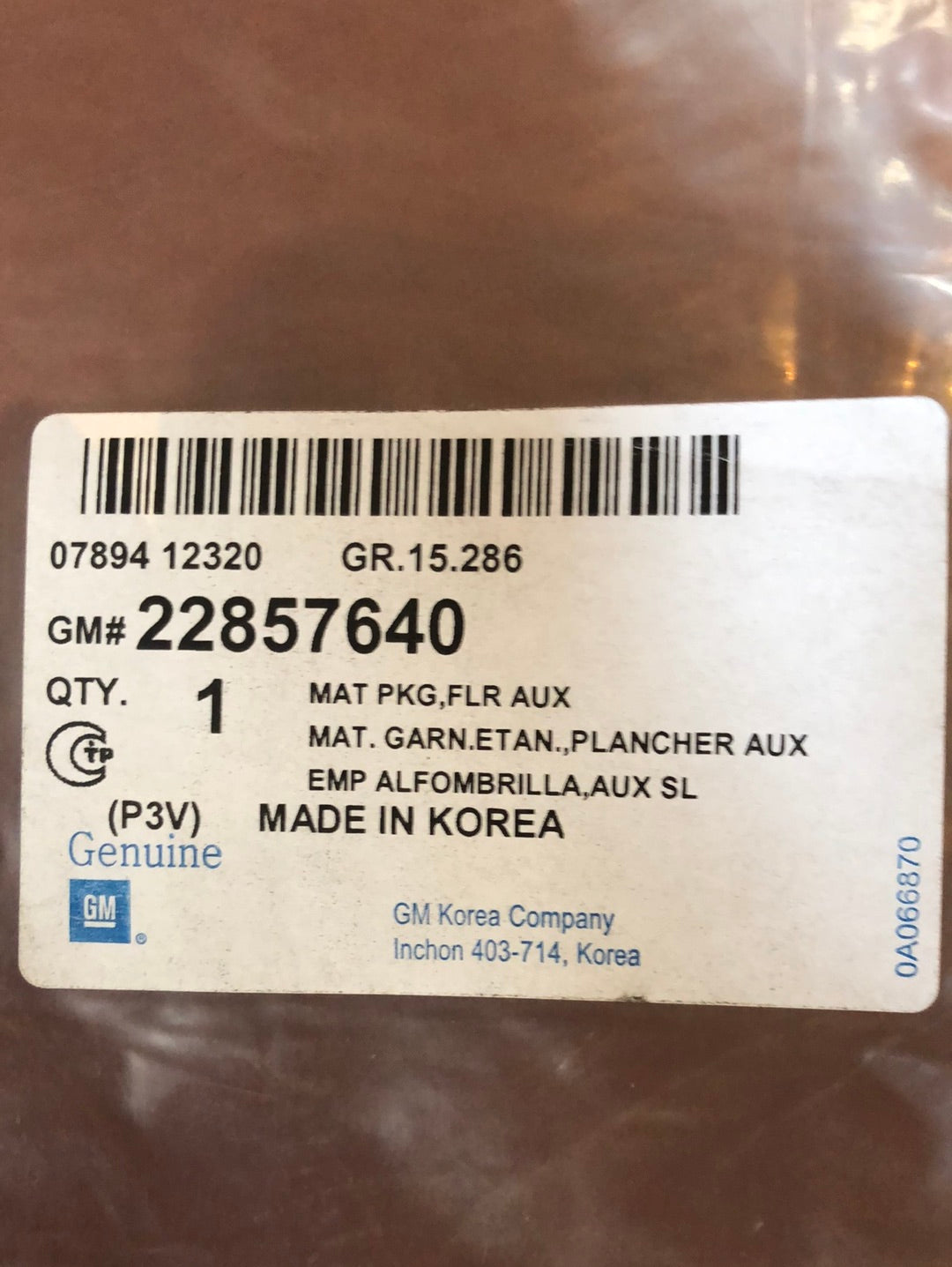 Original GM Chevrolet Malibu Teppich-Satz Velours Neu