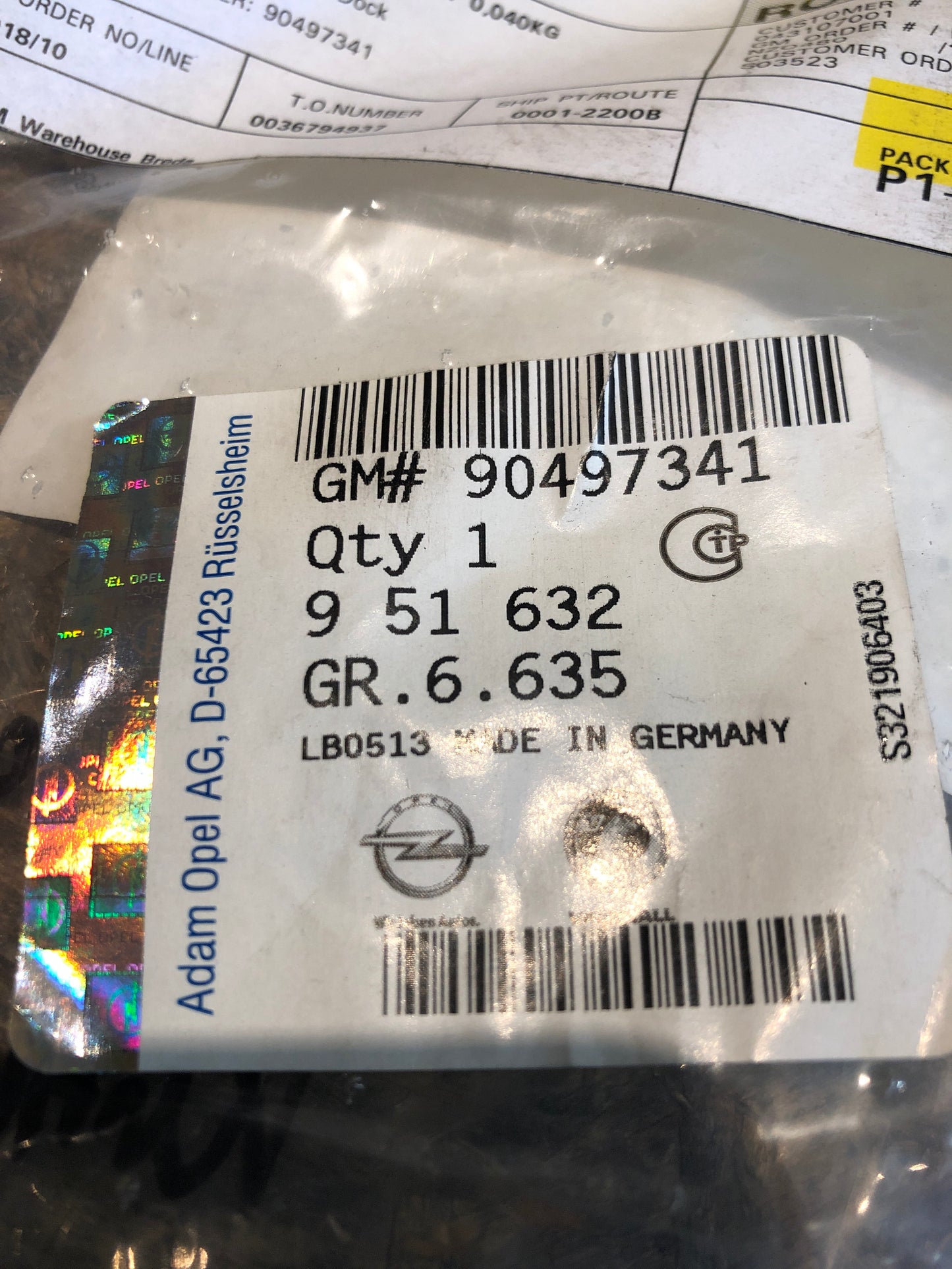 Original GM Opel Vectra B Kühlwasserschlauch Neu