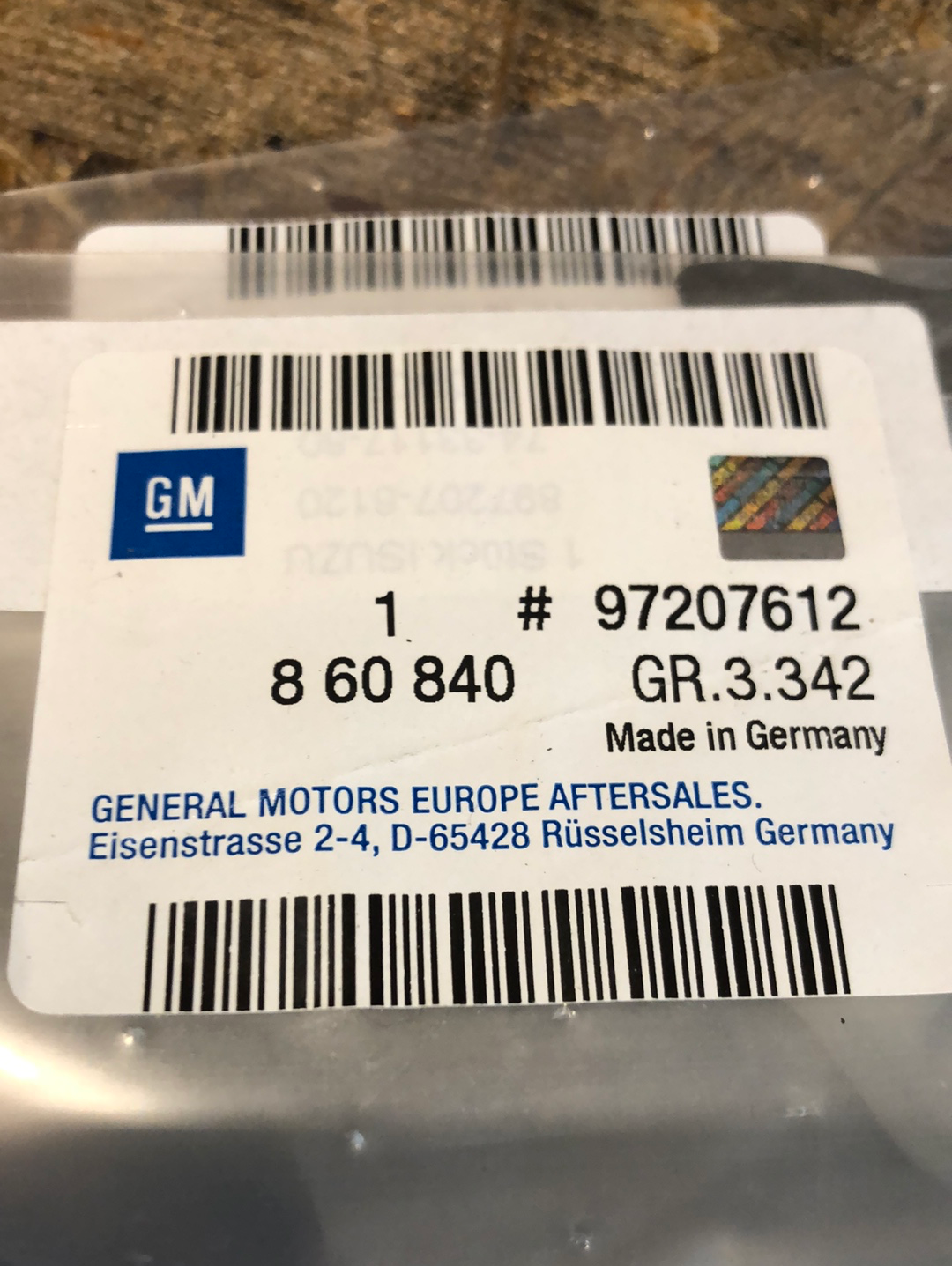 Original GM Opel Astra G/H Dichtung Turbolader Neu